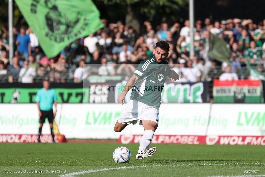 Adrian Istrefi, Sachs-Stadion, Schweinfurt, 15.08.2023, sport, action, BFV, Fussball, Saison 2023/2024, 2. Runde, Toto-Pokal, TSV, FCS, TSV Aubstadt, 1. FC Schweinfurt 05 - Bild-ID: 2374071