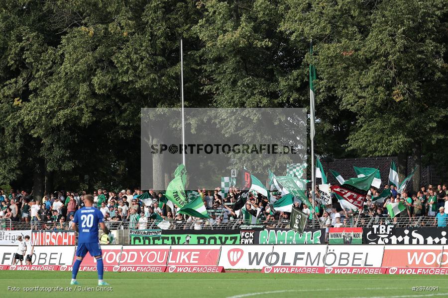 Lukas Wenzel, Sachs-Stadion, Schweinfurt, 15.08.2023, sport, action, BFV, Fussball, Saison 2023/2024, 2. Runde, Toto-Pokal, TSV, FCS, TSV Aubstadt, 1. FC Schweinfurt 05 - Bild-ID: 2374091
