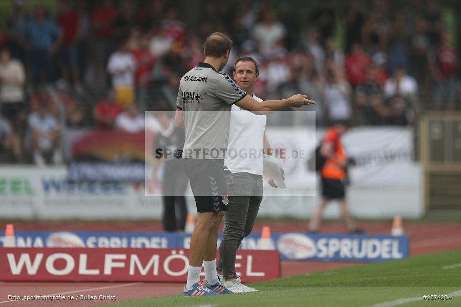 Sachs-Stadion, Schweinfurt, 15.08.2023, sport, action, BFV, Fussball, Saison 2023/2024, 2. Runde, Toto-Pokal, TSV, FCS, TSV Aubstadt, 1. FC Schweinfurt 05 - Bild-ID: 2374204
