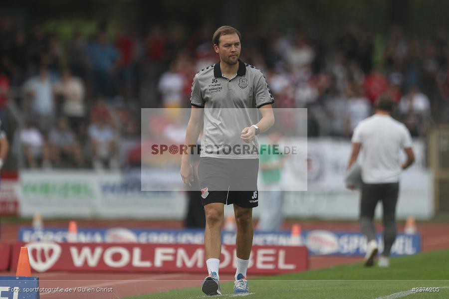 Julian Grell, Sachs-Stadion, Schweinfurt, 15.08.2023, sport, action, BFV, Fussball, Saison 2023/2024, 2. Runde, Toto-Pokal, TSV, FCS, TSV Aubstadt, 1. FC Schweinfurt 05 - Bild-ID: 2374205