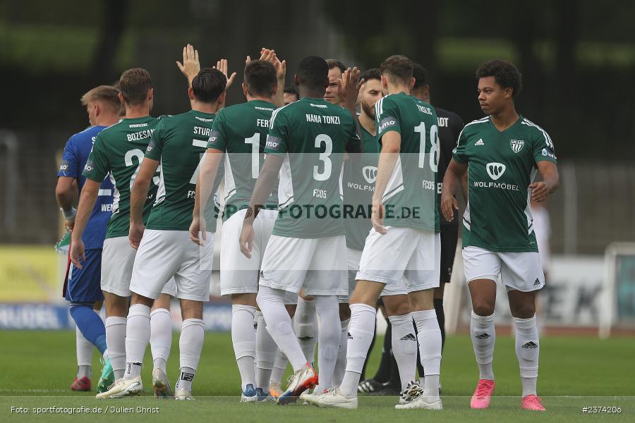 Sachs-Stadion, Schweinfurt, 15.08.2023, sport, action, BFV, Fussball, Saison 2023/2024, 2. Runde, Toto-Pokal, TSV, FCS, TSV Aubstadt, 1. FC Schweinfurt 05 - Bild-ID: 2374206