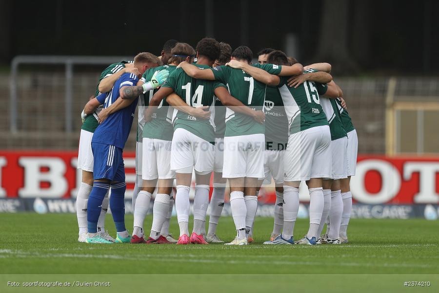 Sachs-Stadion, Schweinfurt, 15.08.2023, sport, action, BFV, Fussball, Saison 2023/2024, 2. Runde, Toto-Pokal, TSV, FCS, TSV Aubstadt, 1. FC Schweinfurt 05 - Bild-ID: 2374210
