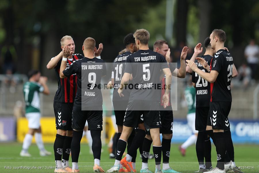 Sachs-Stadion, Schweinfurt, 15.08.2023, sport, action, BFV, Fussball, Saison 2023/2024, 2. Runde, Toto-Pokal, TSV, FCS, TSV Aubstadt, 1. FC Schweinfurt 05 - Bild-ID: 2374214