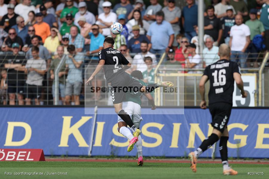 Sachs-Stadion, Schweinfurt, 15.08.2023, sport, action, BFV, Fussball, Saison 2023/2024, 2. Runde, Toto-Pokal, TSV, FCS, TSV Aubstadt, 1. FC Schweinfurt 05 - Bild-ID: 2374215