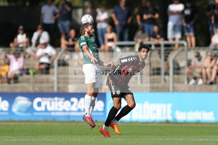 Michael Dellinger, Sachs-Stadion, Schweinfurt, 15.08.2023, sport, action, BFV, Fussball, Saison 2023/2024, 2. Runde, Toto-Pokal, TSV, FCS, TSV Aubstadt, 1. FC Schweinfurt 05 - Bild-ID: 2374230