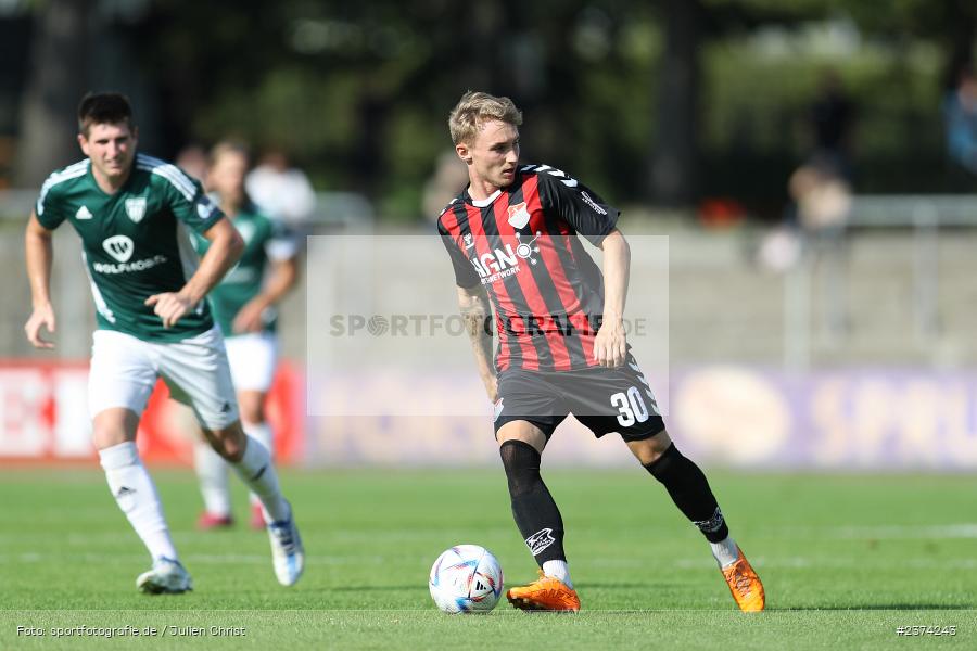 Philipp Harlass, Sachs-Stadion, Schweinfurt, 15.08.2023, sport, action, BFV, Fussball, Saison 2023/2024, 2. Runde, Toto-Pokal, TSV, FCS, TSV Aubstadt, 1. FC Schweinfurt 05 - Bild-ID: 2374243