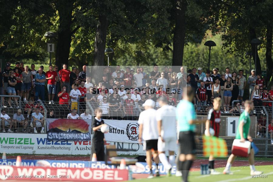Fans, Sachs-Stadion, Schweinfurt, 15.08.2023, sport, action, BFV, Fussball, Saison 2023/2024, 2. Runde, Toto-Pokal, TSV, FCS, TSV Aubstadt, 1. FC Schweinfurt 05 - Bild-ID: 2374261