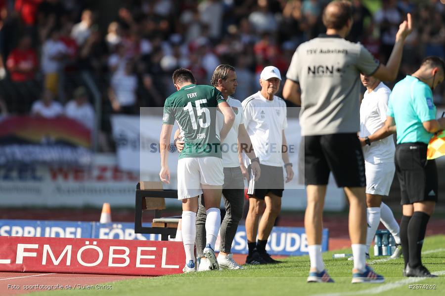 Kevin Fery, Sachs-Stadion, Schweinfurt, 15.08.2023, sport, action, BFV, Fussball, Saison 2023/2024, 2. Runde, Toto-Pokal, TSV, FCS, TSV Aubstadt, 1. FC Schweinfurt 05 - Bild-ID: 2374262