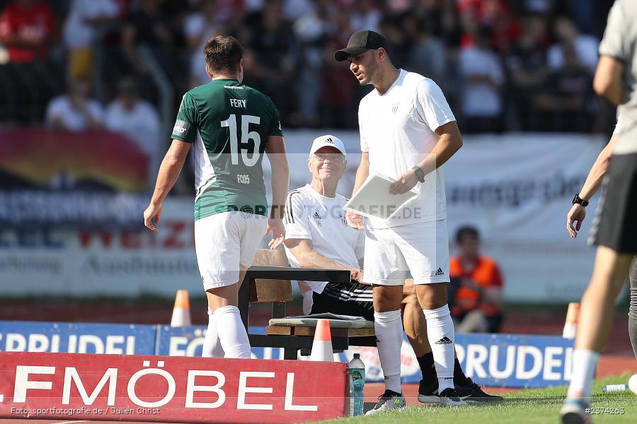 Kevin Fery, Sachs-Stadion, Schweinfurt, 15.08.2023, sport, action, BFV, Fussball, Saison 2023/2024, 2. Runde, Toto-Pokal, TSV, FCS, TSV Aubstadt, 1. FC Schweinfurt 05 - Bild-ID: 2374263