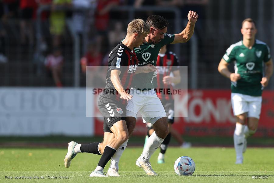 Nicolas Reinhart, Sachs-Stadion, Schweinfurt, 15.08.2023, sport, action, BFV, Fussball, Saison 2023/2024, 2. Runde, Toto-Pokal, TSV, FCS, TSV Aubstadt, 1. FC Schweinfurt 05 - Bild-ID: 2374267