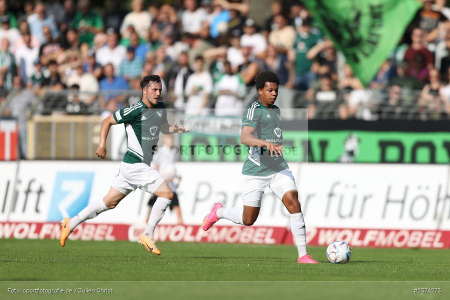 Dominik Ngatie, Sachs-Stadion, Schweinfurt, 15.08.2023, sport, action, BFV, Fussball, Saison 2023/2024, 2. Runde, Toto-Pokal, TSV, FCS, TSV Aubstadt, 1. FC Schweinfurt 05 - Bild-ID: 2374273