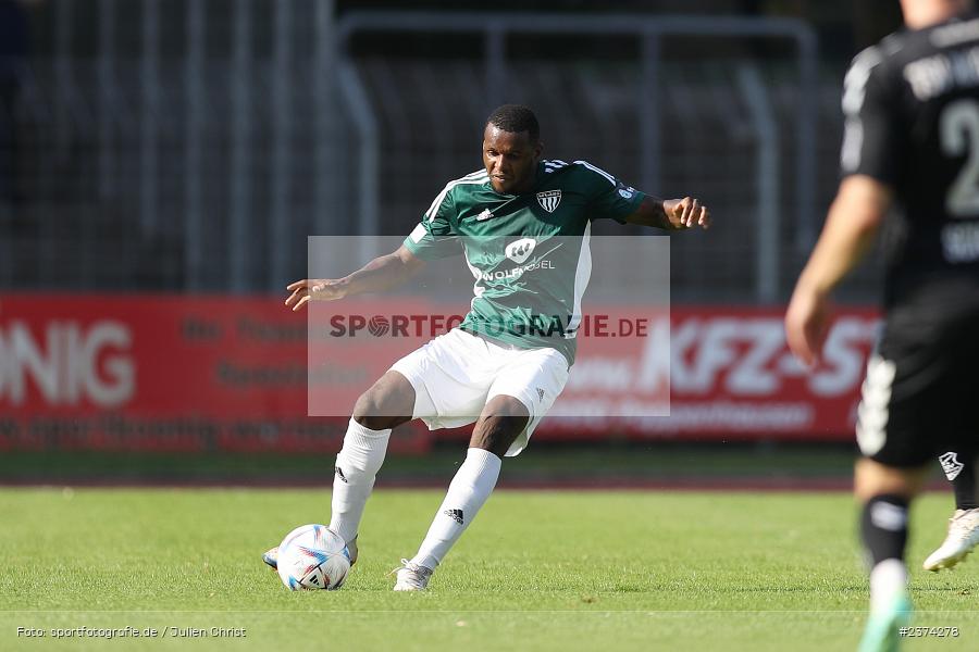 Boris Nana Tonzi, Sachs-Stadion, Schweinfurt, 15.08.2023, sport, action, BFV, Fussball, Saison 2023/2024, 2. Runde, Toto-Pokal, TSV, FCS, TSV Aubstadt, 1. FC Schweinfurt 05 - Bild-ID: 2374278