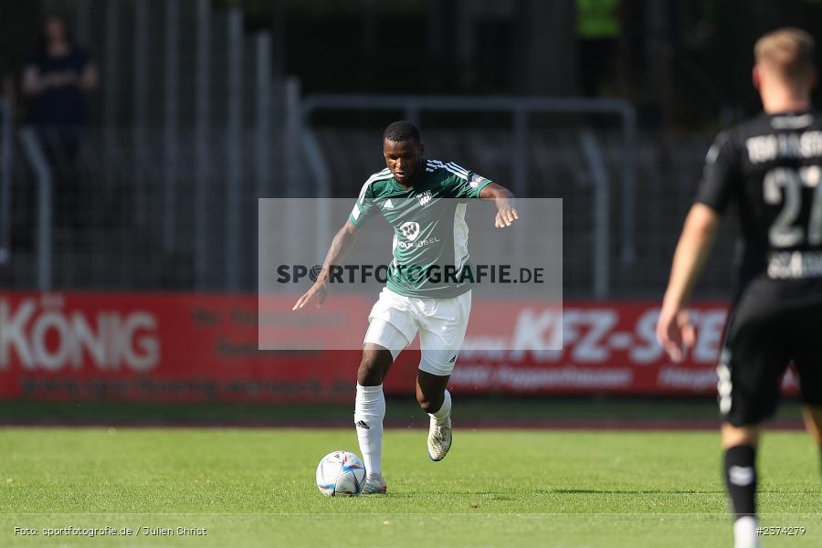 Boris Nana Tonzi, Sachs-Stadion, Schweinfurt, 15.08.2023, sport, action, BFV, Fussball, Saison 2023/2024, 2. Runde, Toto-Pokal, TSV, FCS, TSV Aubstadt, 1. FC Schweinfurt 05 - Bild-ID: 2374279