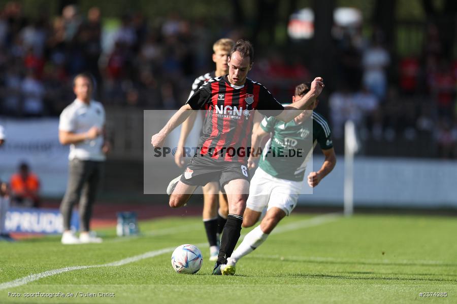 Marcel Volkmuth, Sachs-Stadion, Schweinfurt, 15.08.2023, sport, action, BFV, Fussball, Saison 2023/2024, 2. Runde, Toto-Pokal, TSV, FCS, TSV Aubstadt, 1. FC Schweinfurt 05 - Bild-ID: 2374285