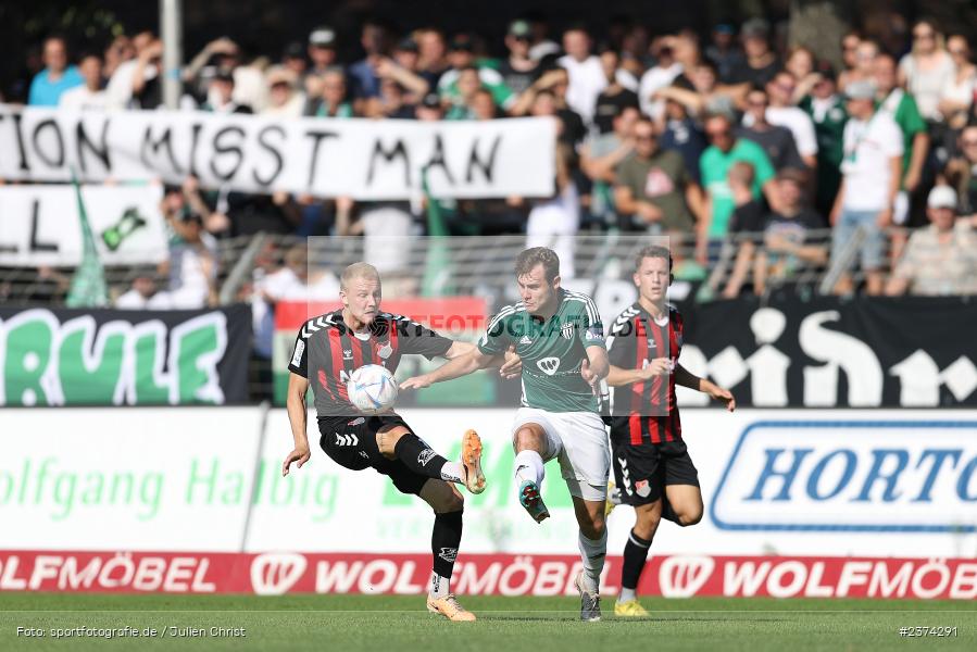 Spruchband, Steffen Behr, Sachs-Stadion, Schweinfurt, 15.08.2023, sport, action, BFV, Fussball, Saison 2023/2024, 2. Runde, Toto-Pokal, TSV, FCS, TSV Aubstadt, 1. FC Schweinfurt 05 - Bild-ID: 2374291