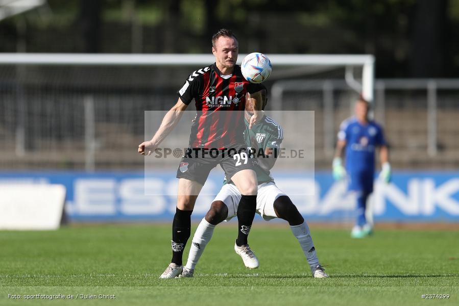 Marco Nickel, Sachs-Stadion, Schweinfurt, 15.08.2023, sport, action, BFV, Fussball, Saison 2023/2024, 2. Runde, Toto-Pokal, TSV, FCS, TSV Aubstadt, 1. FC Schweinfurt 05 - Bild-ID: 2374299