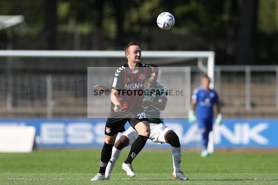 Marco Nickel, Sachs-Stadion, Schweinfurt, 15.08.2023, sport, action, BFV, Fussball, Saison 2023/2024, 2. Runde, Toto-Pokal, TSV, FCS, TSV Aubstadt, 1. FC Schweinfurt 05 - Bild-ID: 2374300