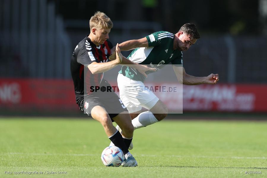 Nicolas Reinhart, Sachs-Stadion, Schweinfurt, 15.08.2023, sport, action, BFV, Fussball, Saison 2023/2024, 2. Runde, Toto-Pokal, TSV, FCS, TSV Aubstadt, 1. FC Schweinfurt 05 - Bild-ID: 2374304
