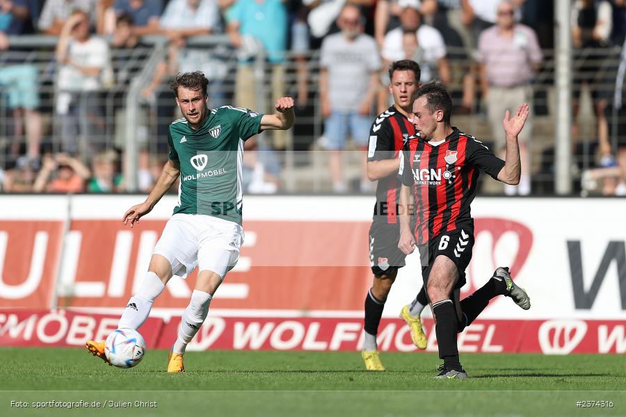 Tom Feulner, Sachs-Stadion, Schweinfurt, 15.08.2023, sport, action, BFV, Fussball, Saison 2023/2024, 2. Runde, Toto-Pokal, TSV, FCS, TSV Aubstadt, 1. FC Schweinfurt 05 - Bild-ID: 2374316