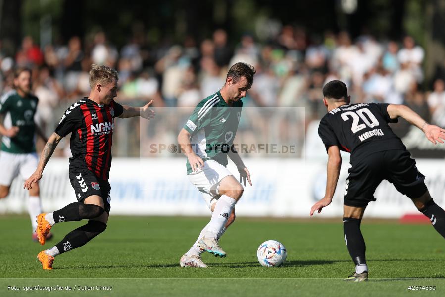 Fabio Bozesan, Sachs-Stadion, Schweinfurt, 15.08.2023, sport, action, BFV, Fussball, Saison 2023/2024, 2. Runde, Toto-Pokal, TSV, FCS, TSV Aubstadt, 1. FC Schweinfurt 05 - Bild-ID: 2374335