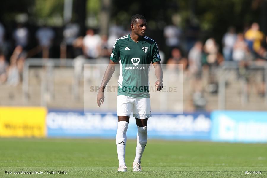 Boris Nana Tonzi, Sachs-Stadion, Schweinfurt, 15.08.2023, sport, action, BFV, Fussball, Saison 2023/2024, 2. Runde, Toto-Pokal, TSV, FCS, TSV Aubstadt, 1. FC Schweinfurt 05 - Bild-ID: 2374340