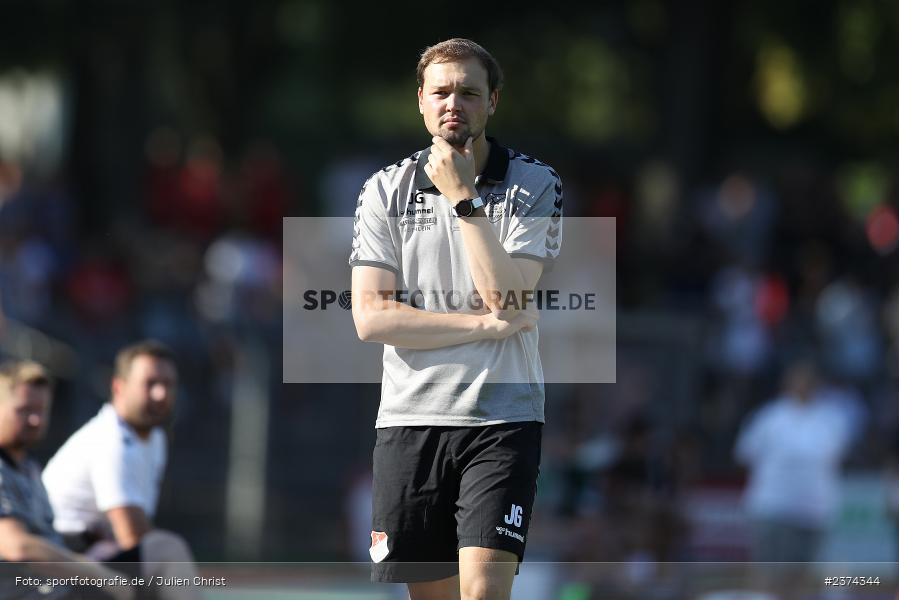 Julian Grell, Sachs-Stadion, Schweinfurt, 15.08.2023, sport, action, BFV, Fussball, Saison 2023/2024, 2. Runde, Toto-Pokal, TSV, FCS, TSV Aubstadt, 1. FC Schweinfurt 05 - Bild-ID: 2374344