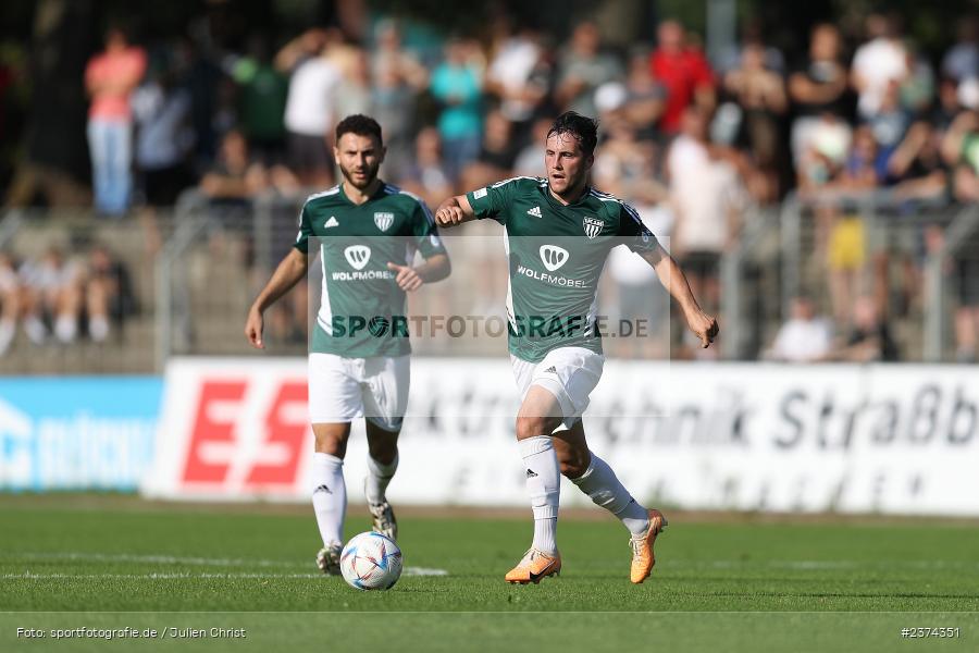 Nils Benedikt Piwernetz, Sachs-Stadion, Schweinfurt, 15.08.2023, sport, action, BFV, Fussball, Saison 2023/2024, 2. Runde, Toto-Pokal, TSV, FCS, TSV Aubstadt, 1. FC Schweinfurt 05 - Bild-ID: 2374351