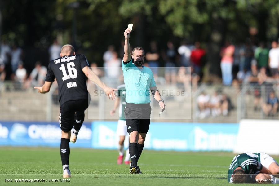 Johannes Hamper, Sachs-Stadion, Schweinfurt, 15.08.2023, sport, action, BFV, Fussball, Saison 2023/2024, 2. Runde, Toto-Pokal, TSV, FCS, TSV Aubstadt, 1. FC Schweinfurt 05 - Bild-ID: 2374368