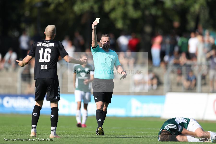 Johannes Hamper, Sachs-Stadion, Schweinfurt, 15.08.2023, sport, action, BFV, Fussball, Saison 2023/2024, 2. Runde, Toto-Pokal, TSV, FCS, TSV Aubstadt, 1. FC Schweinfurt 05 - Bild-ID: 2374369