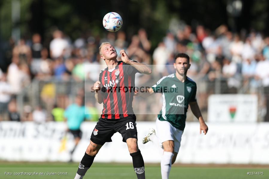 Steffen Behr, Sachs-Stadion, Schweinfurt, 15.08.2023, sport, action, BFV, Fussball, Saison 2023/2024, 2. Runde, Toto-Pokal, TSV, FCS, TSV Aubstadt, 1. FC Schweinfurt 05 - Bild-ID: 2374375