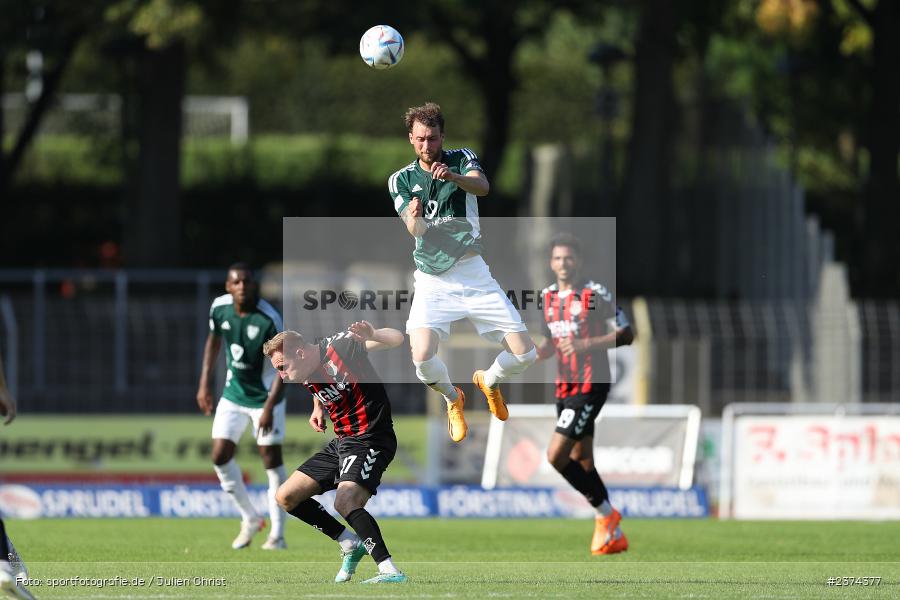 Tom Feulner, Sachs-Stadion, Schweinfurt, 15.08.2023, sport, action, BFV, Fussball, Saison 2023/2024, 2. Runde, Toto-Pokal, TSV, FCS, TSV Aubstadt, 1. FC Schweinfurt 05 - Bild-ID: 2374377