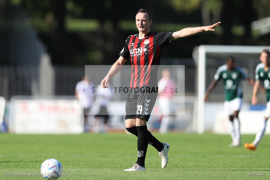 Marco Nickel, Sachs-Stadion, Schweinfurt, 15.08.2023, sport, action, BFV, Fussball, Saison 2023/2024, 2. Runde, Toto-Pokal, TSV, FCS, TSV Aubstadt, 1. FC Schweinfurt 05 - Bild-ID: 2374386