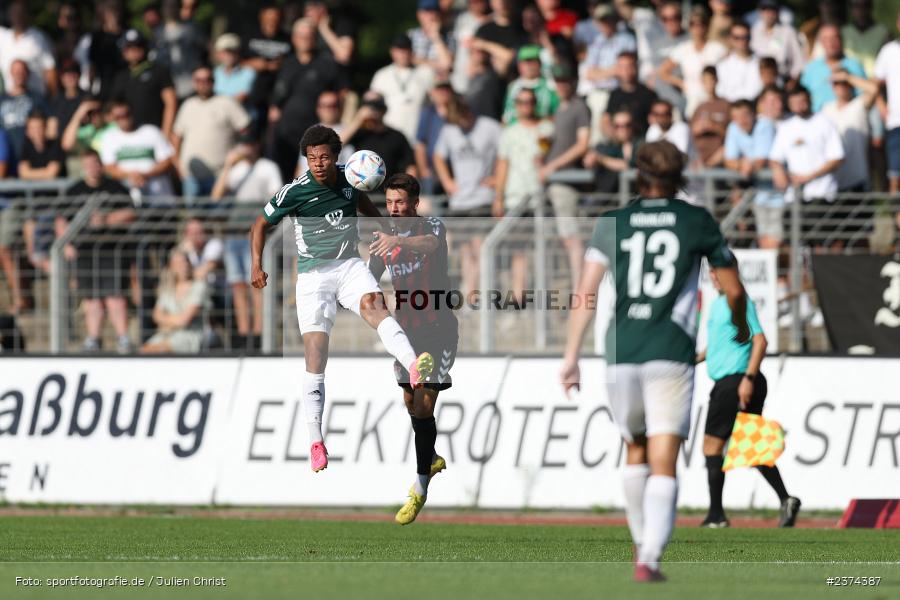 Dominik Ngatie, Sachs-Stadion, Schweinfurt, 15.08.2023, sport, action, BFV, Fussball, Saison 2023/2024, 2. Runde, Toto-Pokal, TSV, FCS, TSV Aubstadt, 1. FC Schweinfurt 05 - Bild-ID: 2374387