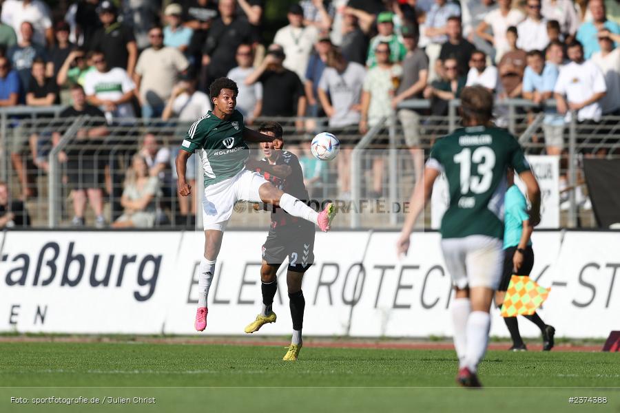 Dominik Ngatie, Sachs-Stadion, Schweinfurt, 15.08.2023, sport, action, BFV, Fussball, Saison 2023/2024, 2. Runde, Toto-Pokal, TSV, FCS, TSV Aubstadt, 1. FC Schweinfurt 05 - Bild-ID: 2374388