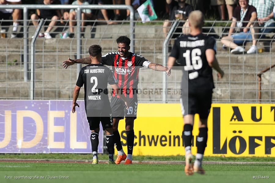 Michael Dellinger, Sachs-Stadion, Schweinfurt, 15.08.2023, sport, action, BFV, Fussball, Saison 2023/2024, 2. Runde, Toto-Pokal, TSV, FCS, TSV Aubstadt, 1. FC Schweinfurt 05 - Bild-ID: 2374419