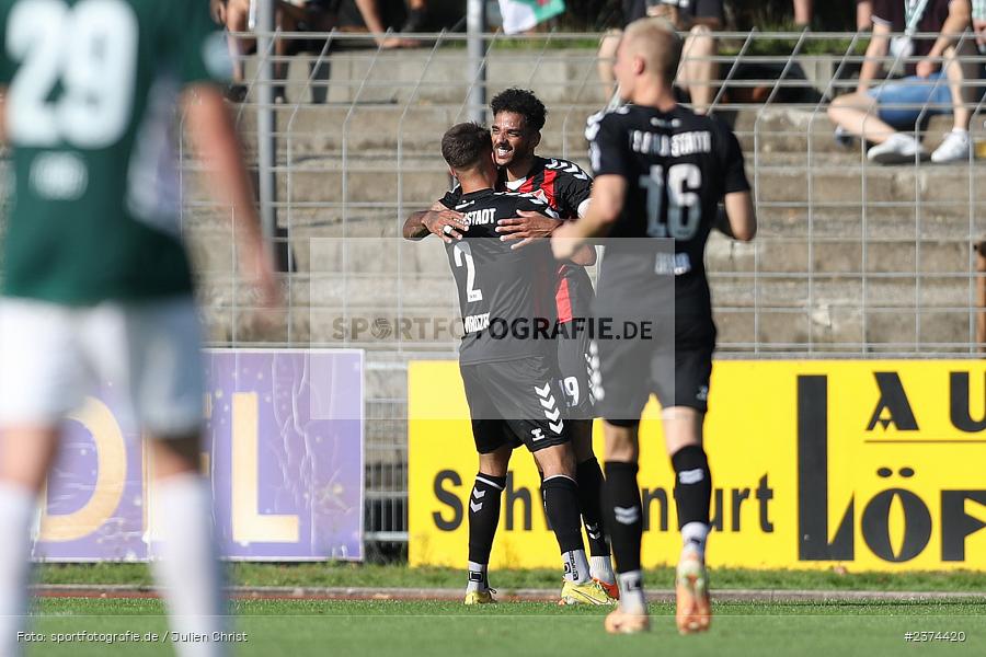 Michael Dellinger, Sachs-Stadion, Schweinfurt, 15.08.2023, sport, action, BFV, Fussball, Saison 2023/2024, 2. Runde, Toto-Pokal, TSV, FCS, TSV Aubstadt, 1. FC Schweinfurt 05 - Bild-ID: 2374420