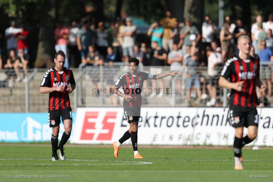 Michael Dellinger, Sachs-Stadion, Schweinfurt, 15.08.2023, sport, action, BFV, Fussball, Saison 2023/2024, 2. Runde, Toto-Pokal, TSV, FCS, TSV Aubstadt, 1. FC Schweinfurt 05 - Bild-ID: 2374424
