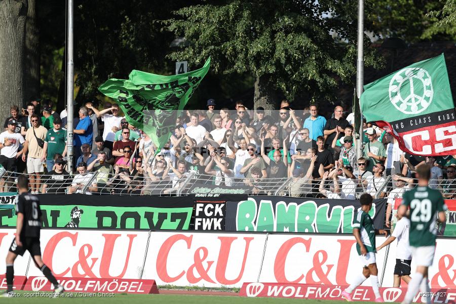 Fans, Sachs-Stadion, Schweinfurt, 15.08.2023, sport, action, BFV, Fussball, Saison 2023/2024, 2. Runde, Toto-Pokal, TSV, FCS, TSV Aubstadt, 1. FC Schweinfurt 05 - Bild-ID: 2374427