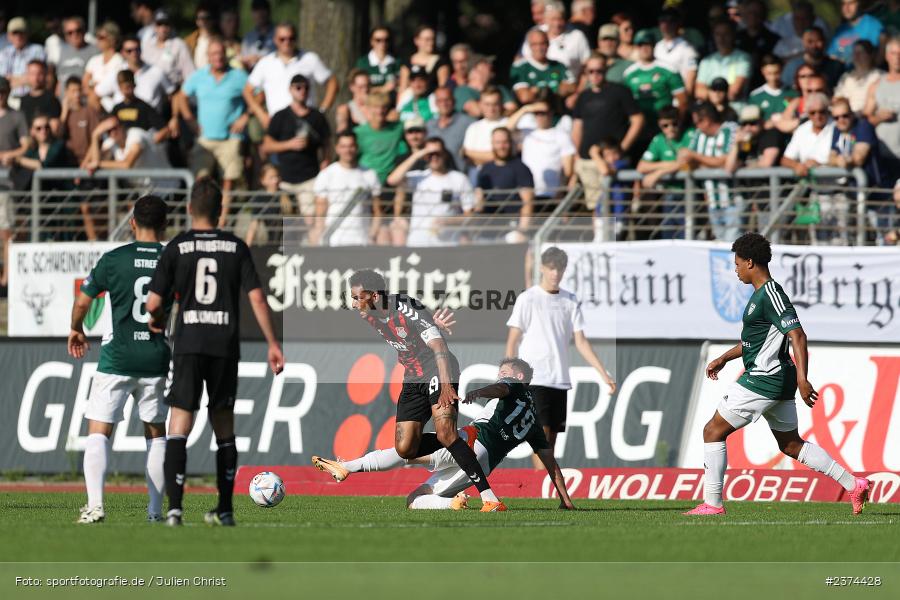 Michael Dellinger, Sachs-Stadion, Schweinfurt, 15.08.2023, sport, action, BFV, Fussball, Saison 2023/2024, 2. Runde, Toto-Pokal, TSV, FCS, TSV Aubstadt, 1. FC Schweinfurt 05 - Bild-ID: 2374428