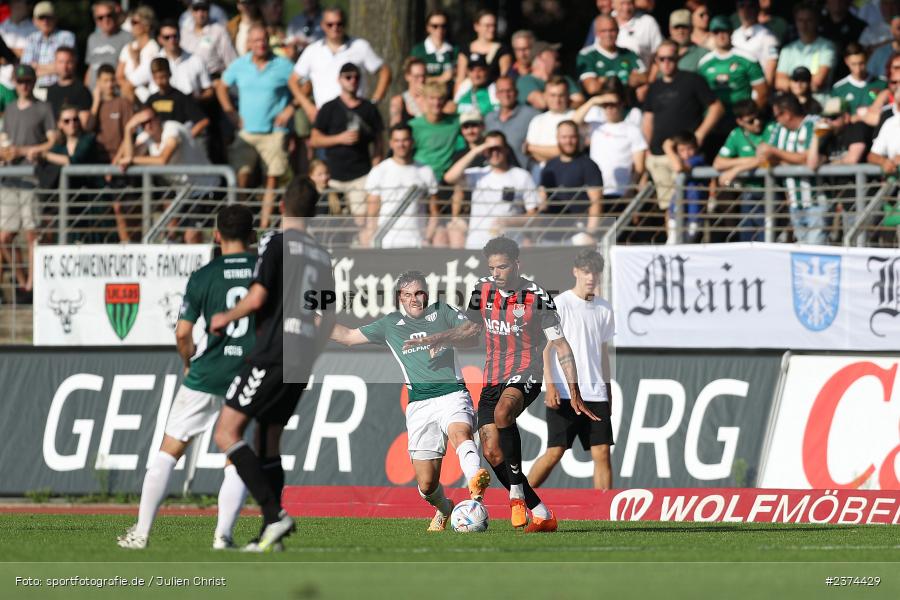 Michael Dellinger, Sachs-Stadion, Schweinfurt, 15.08.2023, sport, action, BFV, Fussball, Saison 2023/2024, 2. Runde, Toto-Pokal, TSV, FCS, TSV Aubstadt, 1. FC Schweinfurt 05 - Bild-ID: 2374429