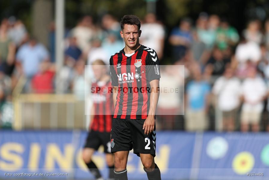 Lukas Mrozek, Sachs-Stadion, Schweinfurt, 15.08.2023, sport, action, BFV, Fussball, Saison 2023/2024, 2. Runde, Toto-Pokal, TSV, FCS, TSV Aubstadt, 1. FC Schweinfurt 05 - Bild-ID: 2374435