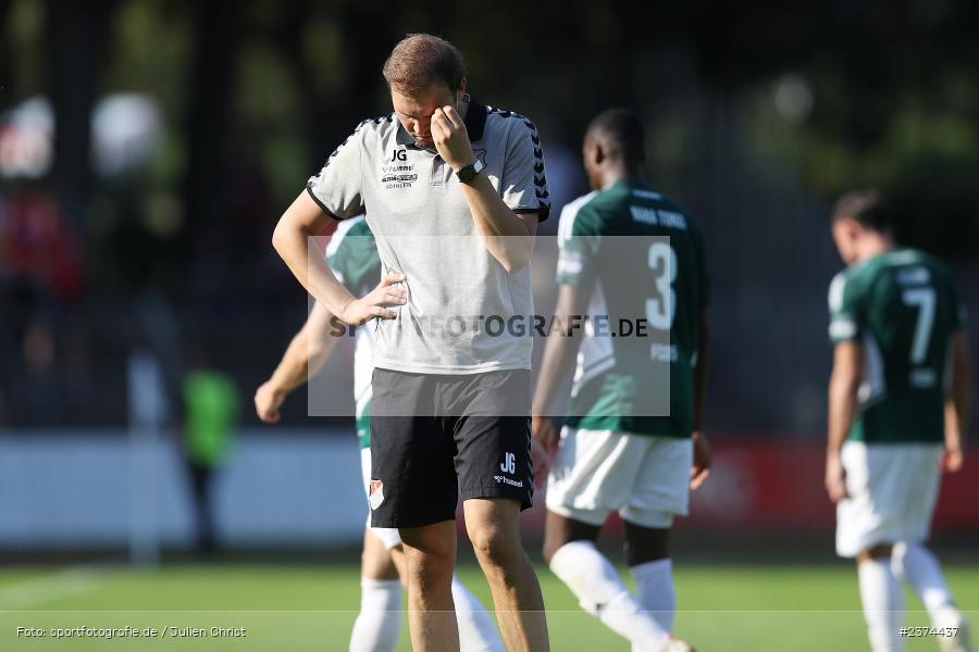 Julian Grell, Sachs-Stadion, Schweinfurt, 15.08.2023, sport, action, BFV, Fussball, Saison 2023/2024, 2. Runde, Toto-Pokal, TSV, FCS, TSV Aubstadt, 1. FC Schweinfurt 05 - Bild-ID: 2374437