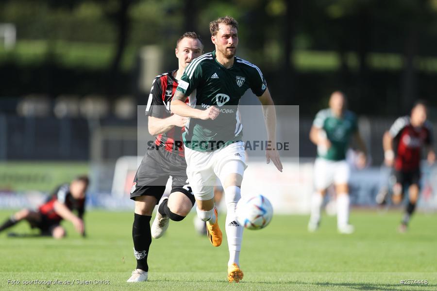 Tom Feulner, Sachs-Stadion, Schweinfurt, 15.08.2023, sport, action, BFV, Fussball, Saison 2023/2024, 2. Runde, Toto-Pokal, TSV, FCS, TSV Aubstadt, 1. FC Schweinfurt 05 - Bild-ID: 2374448