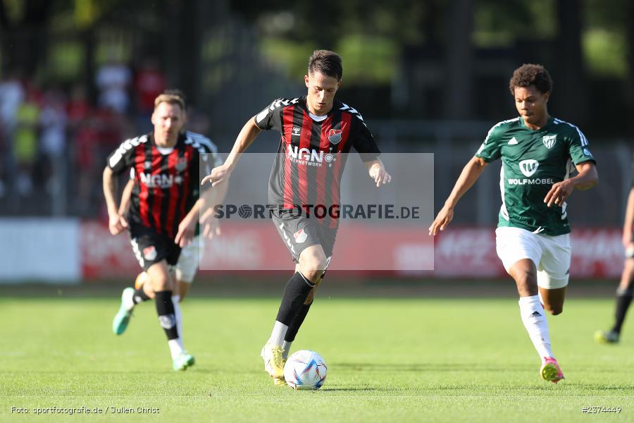 Lukas Mrozek, Sachs-Stadion, Schweinfurt, 15.08.2023, sport, action, BFV, Fussball, Saison 2023/2024, 2. Runde, Toto-Pokal, TSV, FCS, TSV Aubstadt, 1. FC Schweinfurt 05 - Bild-ID: 2374449
