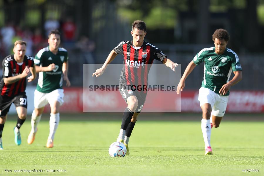 Lukas Mrozek, Sachs-Stadion, Schweinfurt, 15.08.2023, sport, action, BFV, Fussball, Saison 2023/2024, 2. Runde, Toto-Pokal, TSV, FCS, TSV Aubstadt, 1. FC Schweinfurt 05 - Bild-ID: 2374450