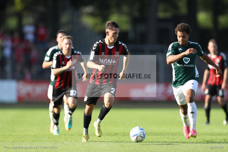 Lukas Mrozek, Sachs-Stadion, Schweinfurt, 15.08.2023, sport, action, BFV, Fussball, Saison 2023/2024, 2. Runde, Toto-Pokal, TSV, FCS, TSV Aubstadt, 1. FC Schweinfurt 05 - Bild-ID: 2374451