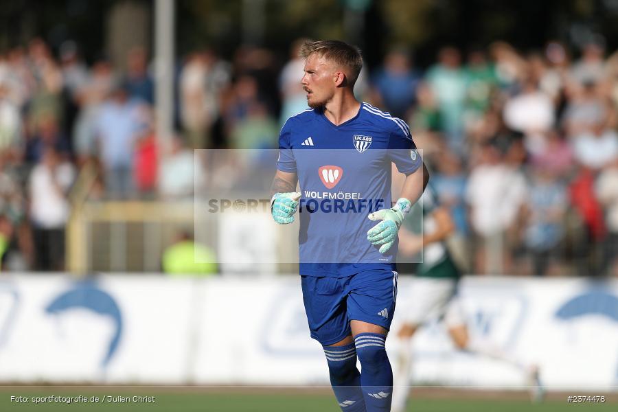 Lukas Wenzel, Sachs-Stadion, Schweinfurt, 15.08.2023, sport, action, BFV, Fussball, Saison 2023/2024, 2. Runde, Toto-Pokal, TSV, FCS, TSV Aubstadt, 1. FC Schweinfurt 05 - Bild-ID: 2374478