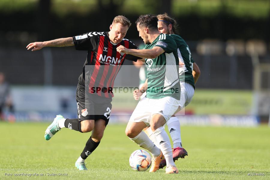 Max Schebak, Sachs-Stadion, Schweinfurt, 15.08.2023, sport, action, BFV, Fussball, Saison 2023/2024, 2. Runde, Toto-Pokal, TSV, FCS, TSV Aubstadt, 1. FC Schweinfurt 05 - Bild-ID: 2374486