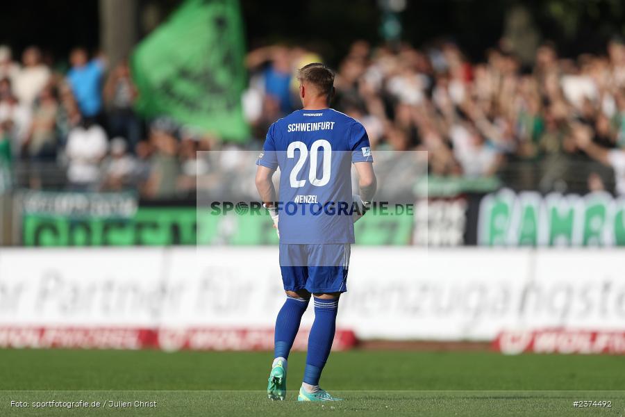 Lukas Wenzel, Sachs-Stadion, Schweinfurt, 15.08.2023, sport, action, BFV, Fussball, Saison 2023/2024, 2. Runde, Toto-Pokal, TSV, FCS, TSV Aubstadt, 1. FC Schweinfurt 05 - Bild-ID: 2374492