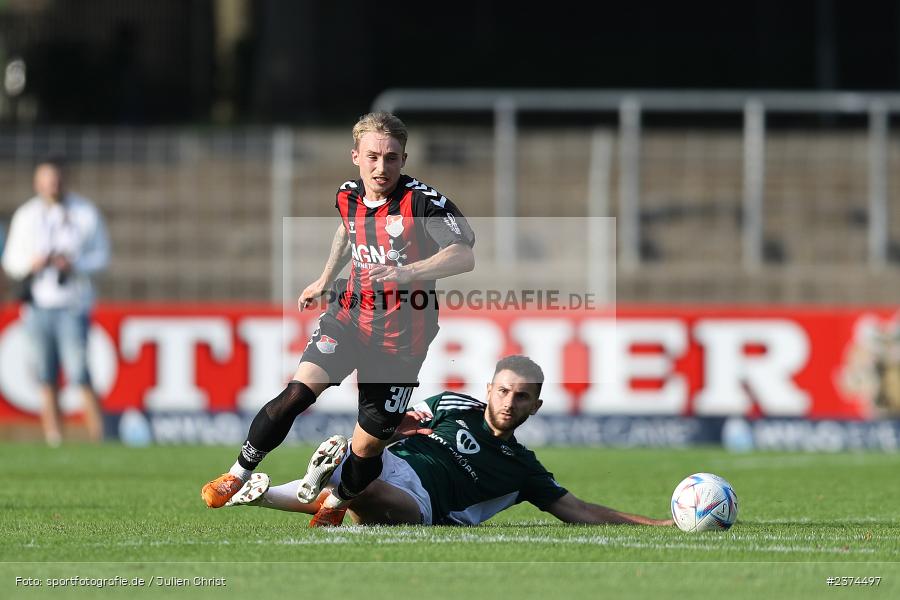 Philipp Harlass, Sachs-Stadion, Schweinfurt, 15.08.2023, sport, action, BFV, Fussball, Saison 2023/2024, 2. Runde, Toto-Pokal, TSV, FCS, TSV Aubstadt, 1. FC Schweinfurt 05 - Bild-ID: 2374497
